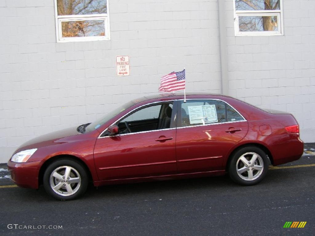 2005 Accord EX Sedan - Redondo Red Pearl / Gray photo #4