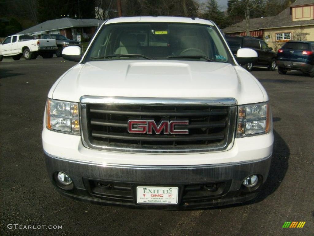 2007 Sierra 1500 SLT Crew Cab 4x4 - Summit White / Dark Titanium/Light Titanium photo #2