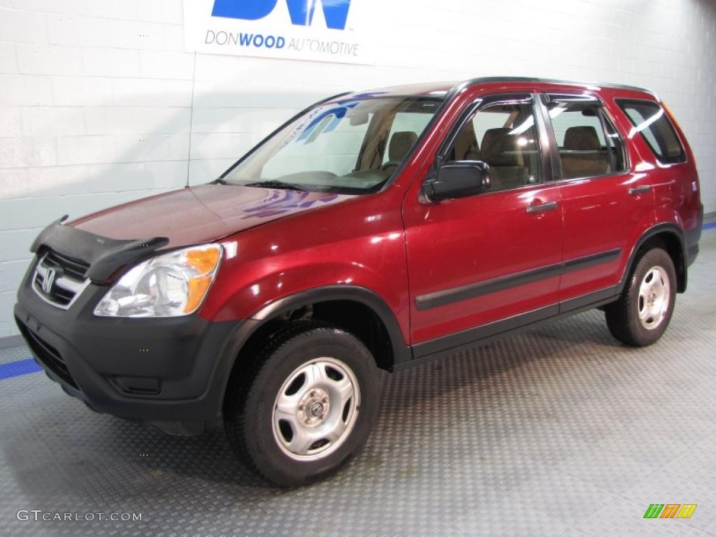 2002 CR-V LX 4WD - Chianti Red Pearl / Saddle photo #2