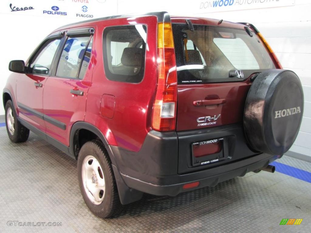 2002 CR-V LX 4WD - Chianti Red Pearl / Saddle photo #3