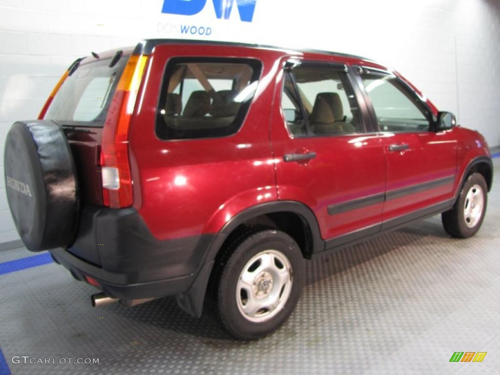 2002 CR-V LX 4WD - Chianti Red Pearl / Saddle photo #4
