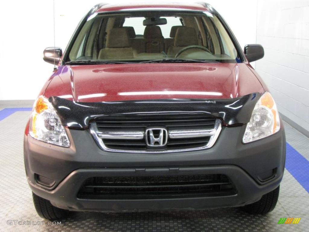 2002 CR-V LX 4WD - Chianti Red Pearl / Saddle photo #7