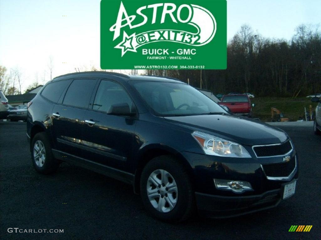 2010 Traverse LS AWD - Dark Blue Metallic / Dark Gray/Light Gray photo #1