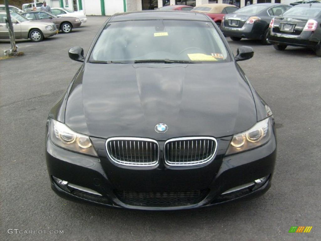 2009 3 Series 335i Sedan - Black Sapphire Metallic / Black photo #2