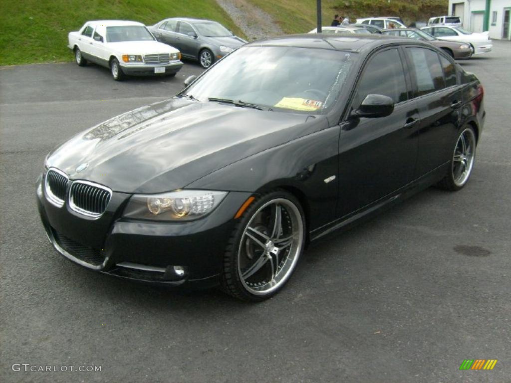2009 3 Series 335i Sedan - Black Sapphire Metallic / Black photo #3