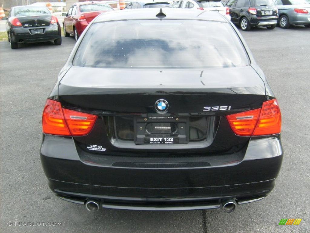 2009 3 Series 335i Sedan - Black Sapphire Metallic / Black photo #6