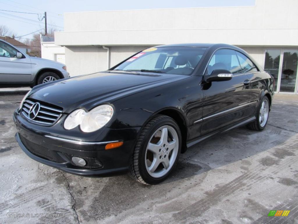 Black 2003 Mercedes-Benz CLK 500 Coupe Exterior Photo #42800789