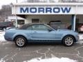 2005 Windveil Blue Metallic Ford Mustang V6 Deluxe Convertible  photo #1