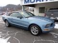2005 Windveil Blue Metallic Ford Mustang V6 Deluxe Convertible  photo #2