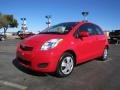 2009 Absolutely Red Toyota Yaris 3 Door Liftback  photo #3