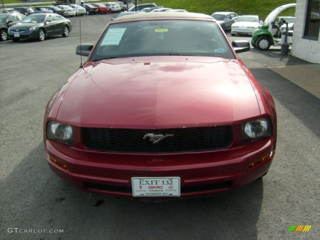 2006 Mustang V6 Deluxe Convertible - Redfire Metallic / Light Parchment photo #2