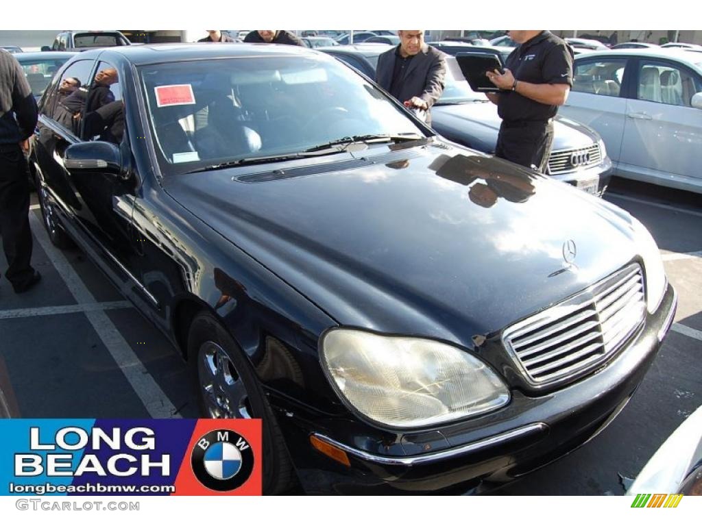 2000 S 500 Sedan - Black / Charcoal photo #1