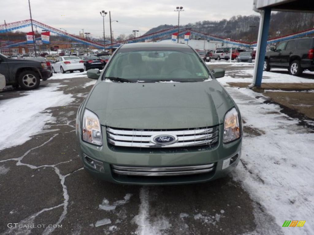 2009 Fusion SEL V6 - Moss Green Metallic / Camel photo #4