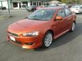2010 Rotor Glow Orange Metallic Mitsubishi Lancer GTS  photo #3