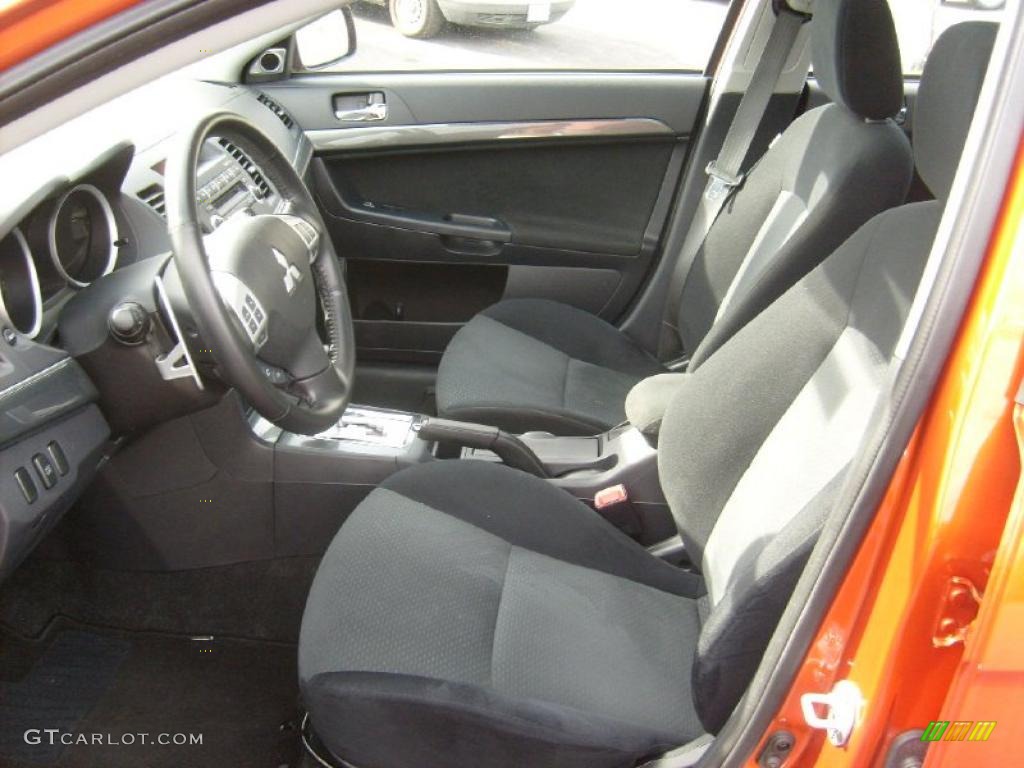 2010 Lancer GTS - Rotor Glow Orange Metallic / Black photo #9