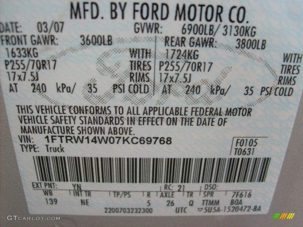 2007 F150 XLT SuperCrew 4x4 - Silver Metallic / Medium Flint photo #18