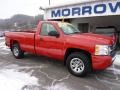 2008 Victory Red Chevrolet Silverado 1500 LS Regular Cab 4x4  photo #2