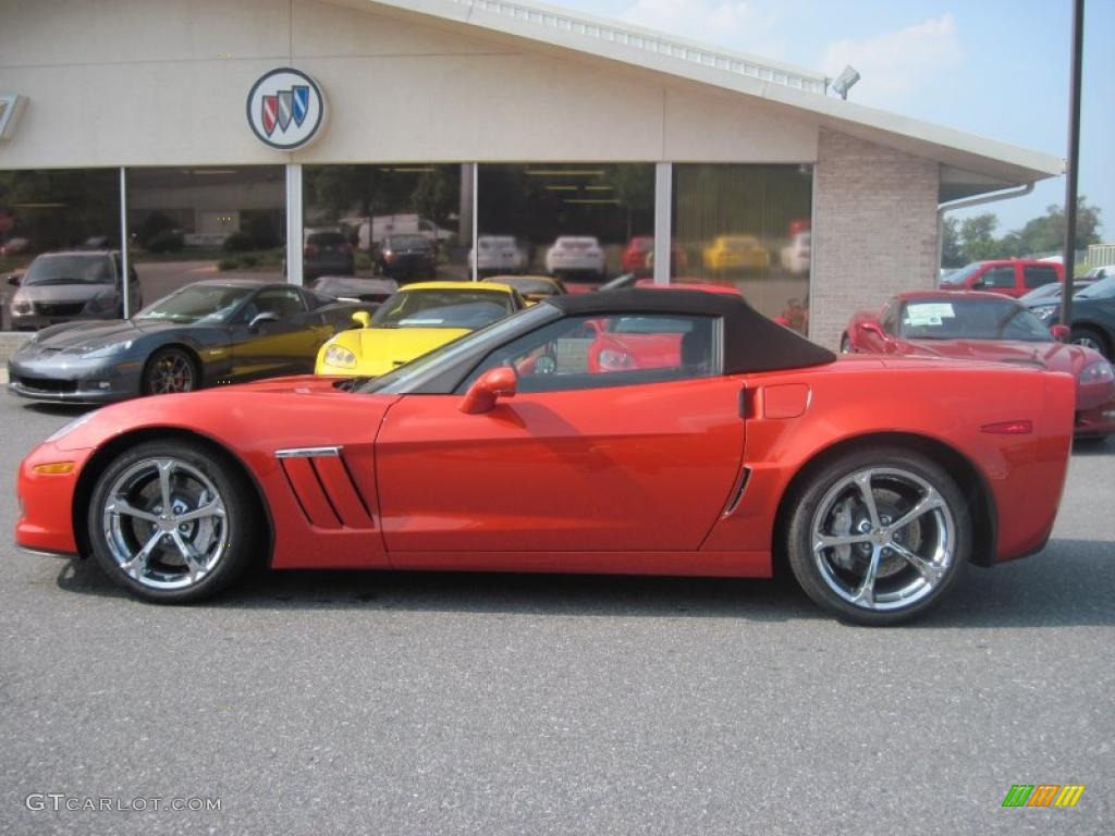 Inferno Orange Metallic 2011 Chevrolet Corvette Grand Sport Convertible Exterior Photo #42804578