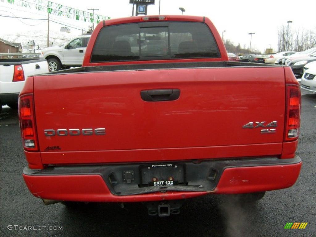 2003 Ram 1500 SLT Quad Cab 4x4 - Flame Red / Dark Slate Gray photo #5