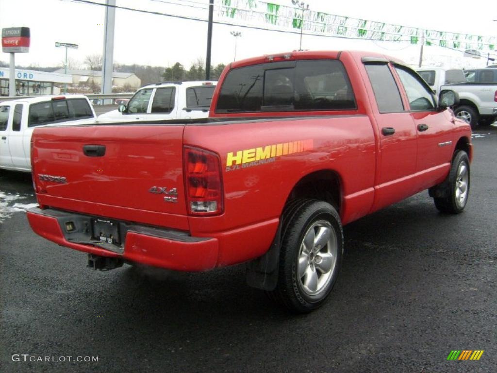 2003 Ram 1500 SLT Quad Cab 4x4 - Flame Red / Dark Slate Gray photo #6