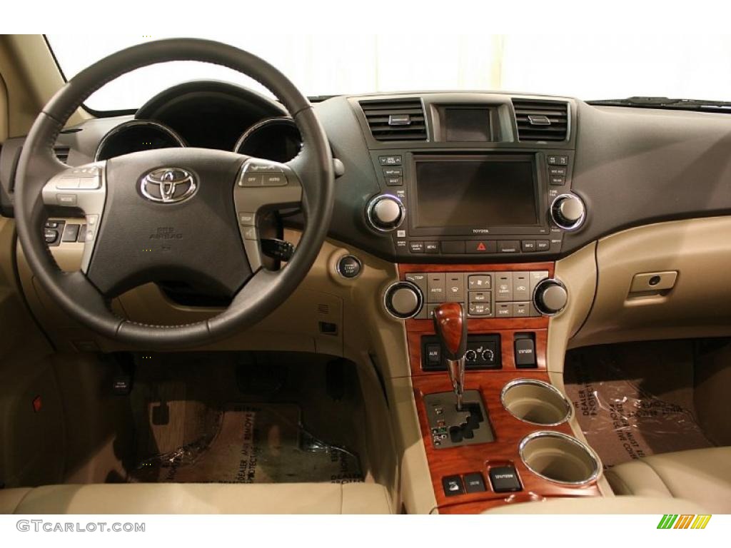 2009 Toyota Highlander Limited 4WD Sand Beige Dashboard Photo #42813615