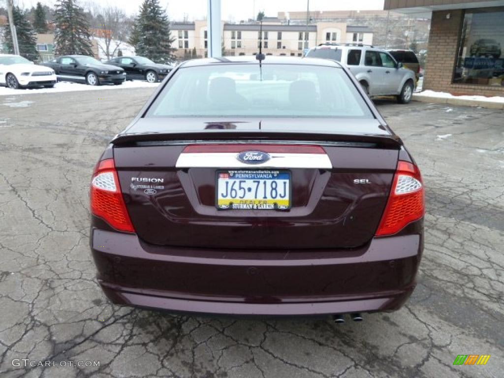 2011 Fusion SEL - Bordeaux Reserve Metallic / Charcoal Black photo #3