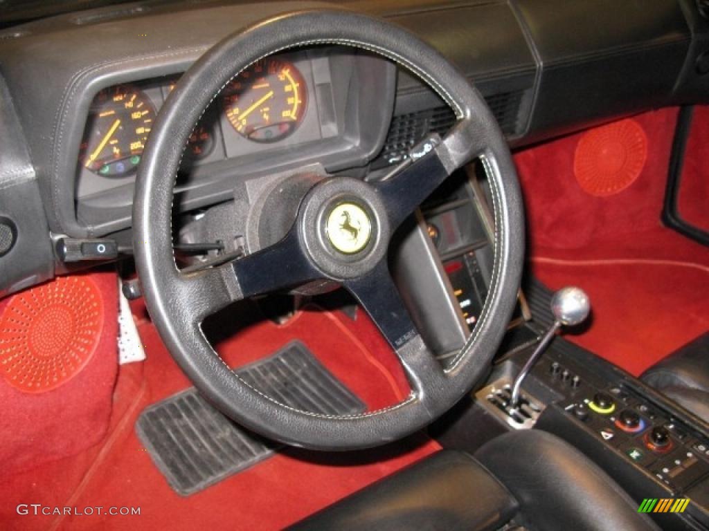 1986 Ferrari Testarossa Standard Testarossa Model Black Steering Wheel Photo #42814242