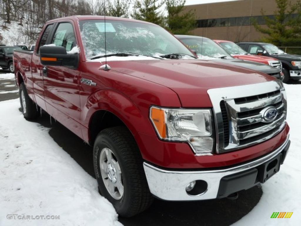 2011 F150 XLT SuperCab 4x4 - Red Candy Metallic / Steel Gray photo #1