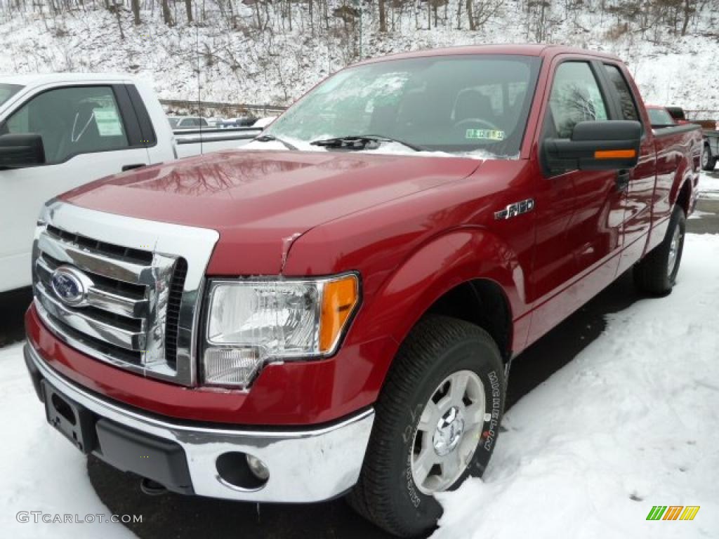 Red Candy Metallic 2011 Ford F150 XLT SuperCab 4x4 Exterior Photo #42817446