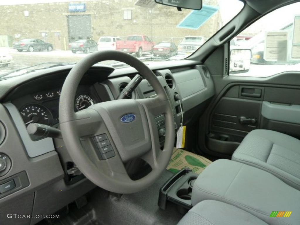 Steel Gray Interior 2011 Ford F150 XL Regular Cab Photo #42818014
