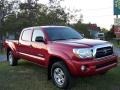 2007 Impulse Red Pearl Toyota Tacoma V6 PreRunner Double Cab  photo #3