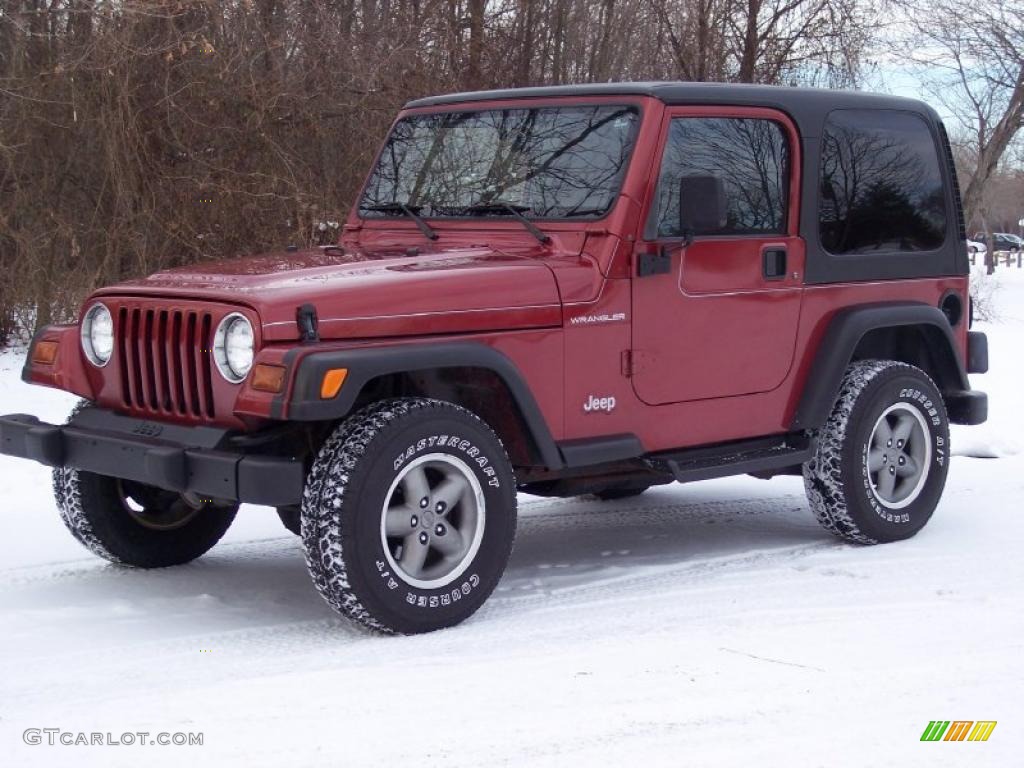Chili Pepper Red Pearlcoat 1999 Jeep Wrangler SE 4x4 Exterior Photo #42820398