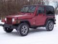 1999 Chili Pepper Red Pearlcoat Jeep Wrangler SE 4x4  photo #2
