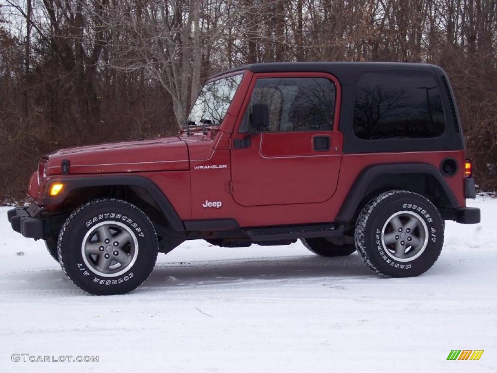Chili Pepper Red Pearlcoat 1999 Jeep Wrangler SE 4x4 Exterior Photo #42820454