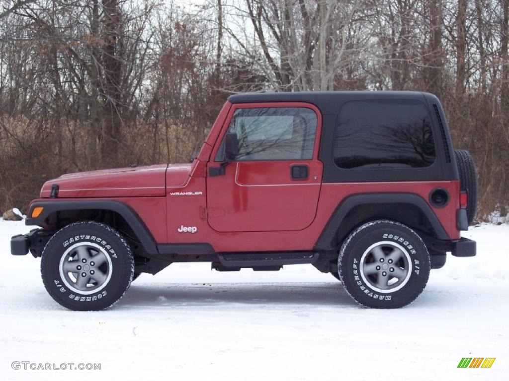 Chili Pepper Red Pearlcoat 1999 Jeep Wrangler SE 4x4 Exterior Photo #42820470