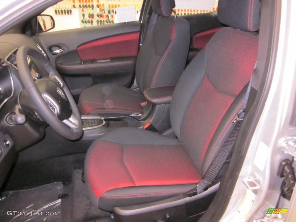 Black/Red Interior 2011 Dodge Avenger Mainstreet Photo #42821462