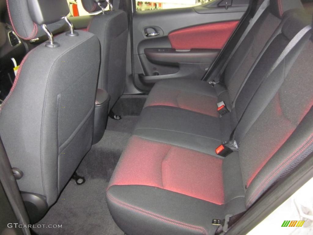 Black/Red Interior 2011 Dodge Avenger Mainstreet Photo #42821614