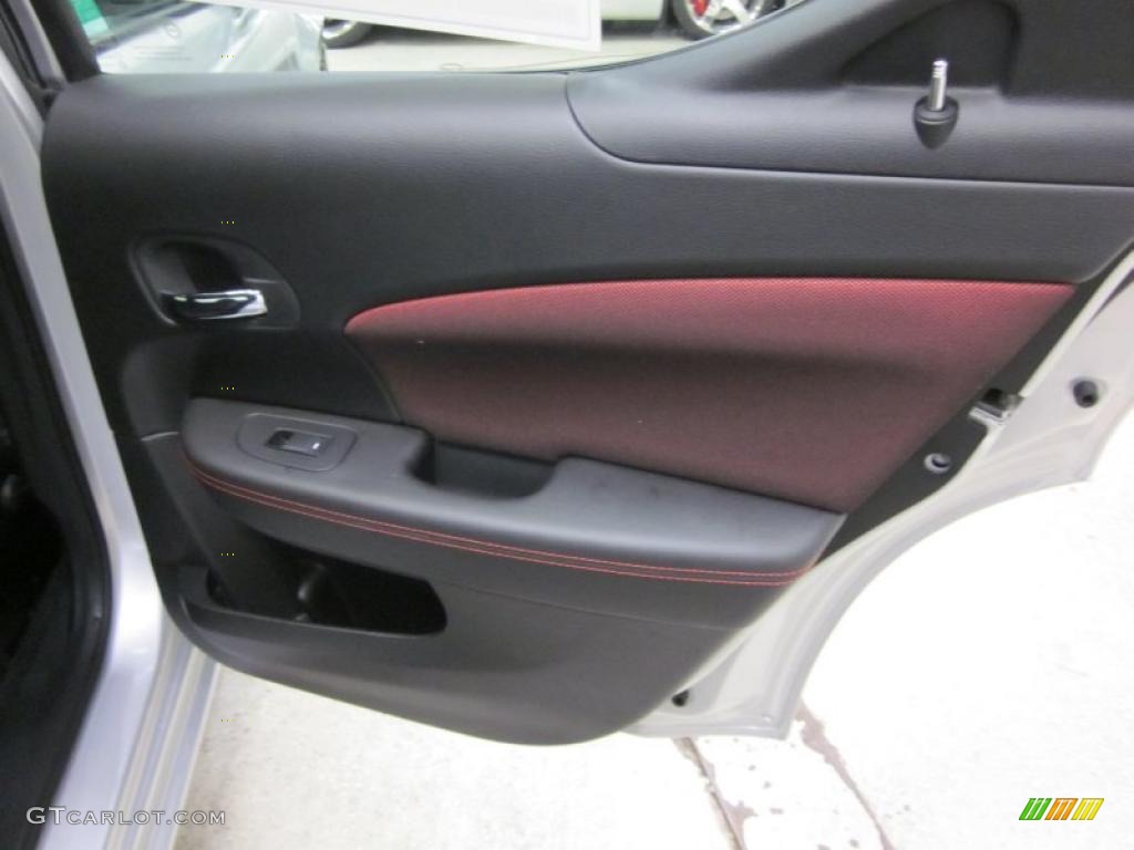 2011 Dodge Avenger Mainstreet Black/Red Door Panel Photo #42821690