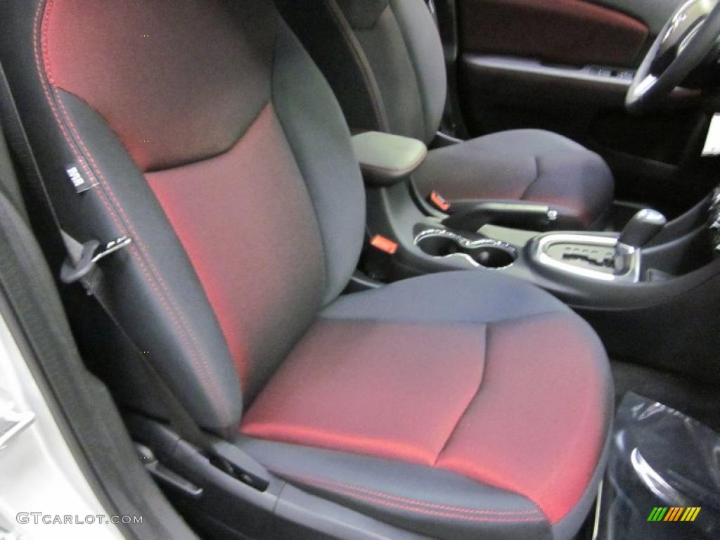 Black/Red Interior 2011 Dodge Avenger Mainstreet Photo #42821738