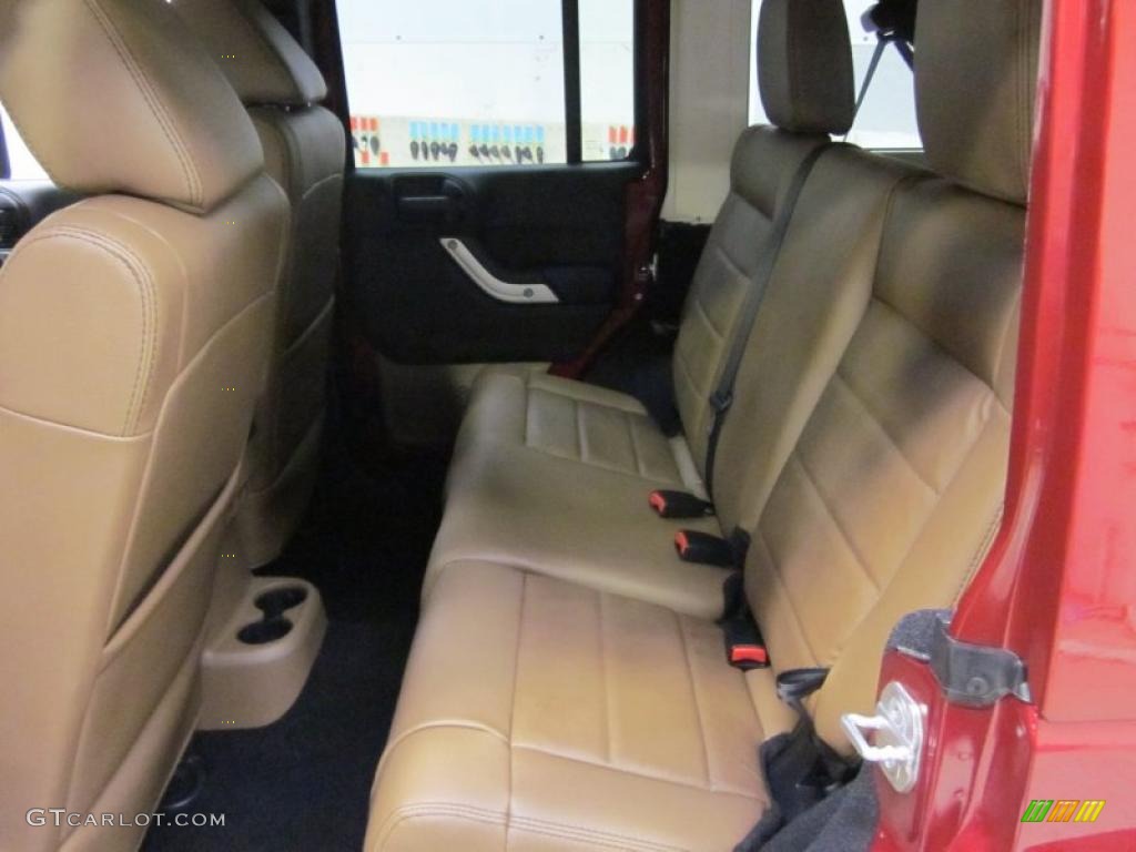 Black/Dark Saddle Interior 2011 Jeep Wrangler Unlimited Sahara 4x4 Photo #42822086