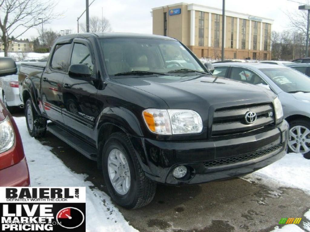 2005 Tundra Limited Double Cab 4x4 - Black / Taupe photo #1