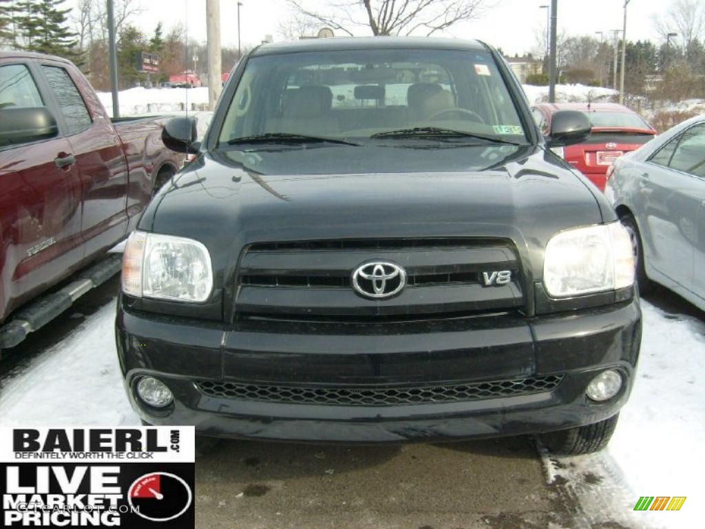 2005 Tundra Limited Double Cab 4x4 - Black / Taupe photo #2