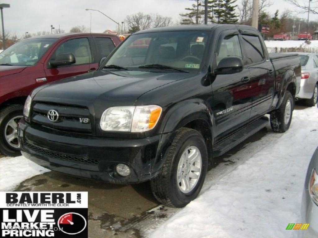 2005 Tundra Limited Double Cab 4x4 - Black / Taupe photo #3