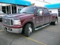 Dark Toreador Red Metallic 2007 Ford F350 Super Duty Lariat Crew Cab Dually