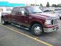 Dark Toreador Red Metallic 2007 Ford F350 Super Duty Lariat Crew Cab Dually Exterior