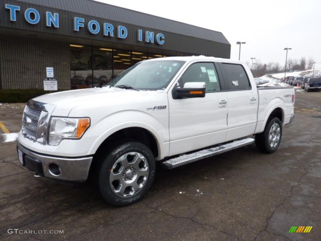 White Platinum Metallic Tri-Coat 2011 Ford F150 Lariat SuperCrew 4x4 Exterior Photo #42826889