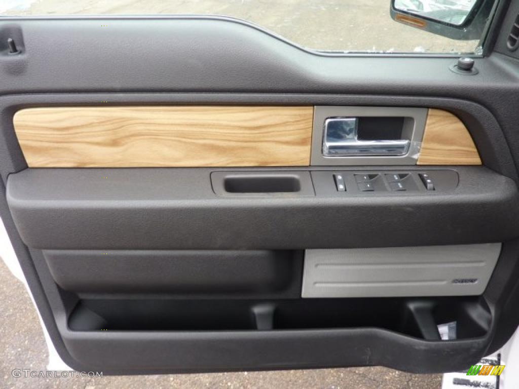 2011 Ford F150 Lariat SuperCrew 4x4 Black Door Panel Photo #42826952