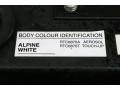  1995 Defender 90 Hardtop Alpine White Color Code RTC6870A