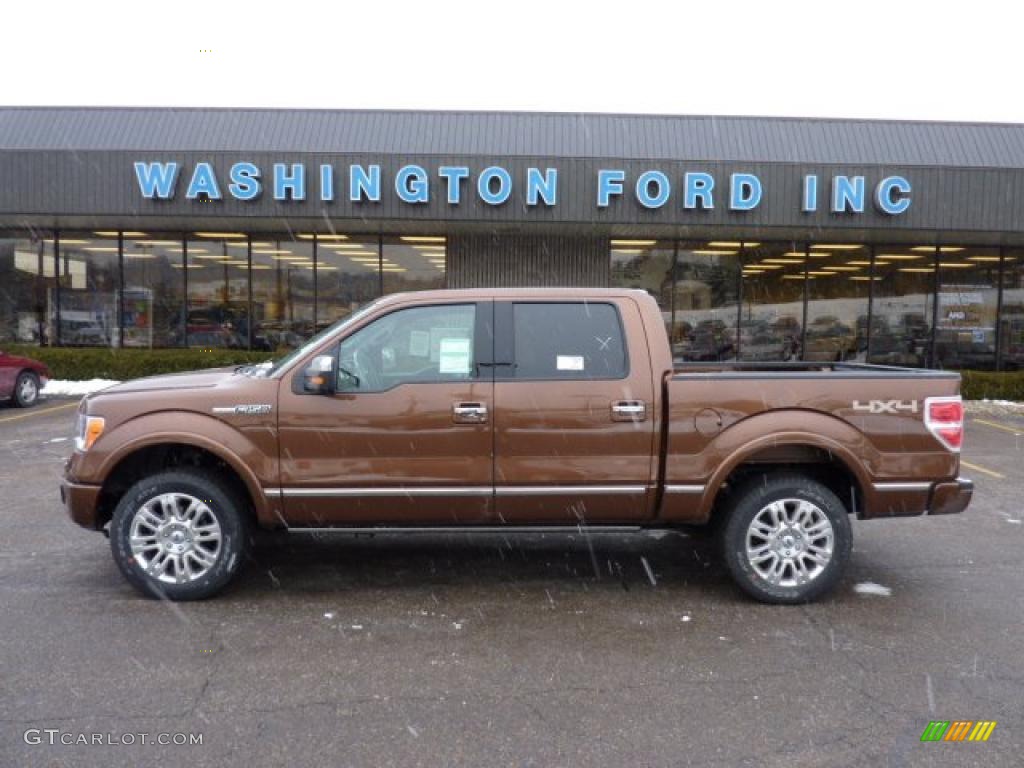 2011 F150 Platinum SuperCrew 4x4 - Golden Bronze Metallic / Sienna Brown/Black photo #1