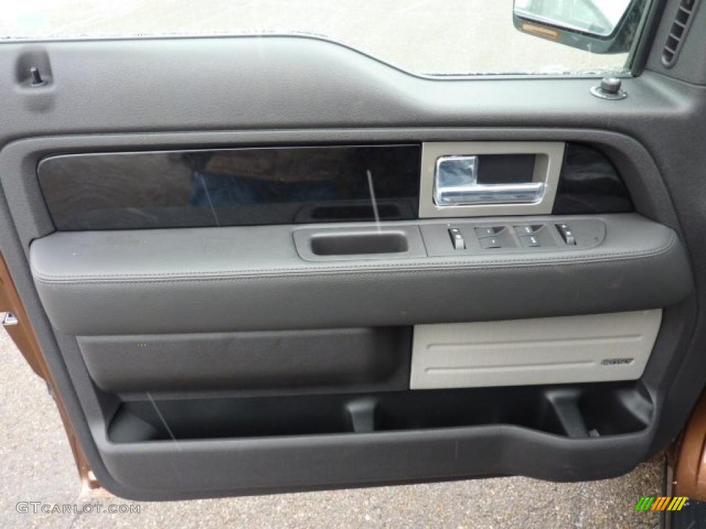 2011 Ford F150 Platinum SuperCrew 4x4 Sienna Brown/Black Door Panel Photo #42827282